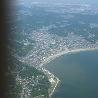 鎌倉の航空写真